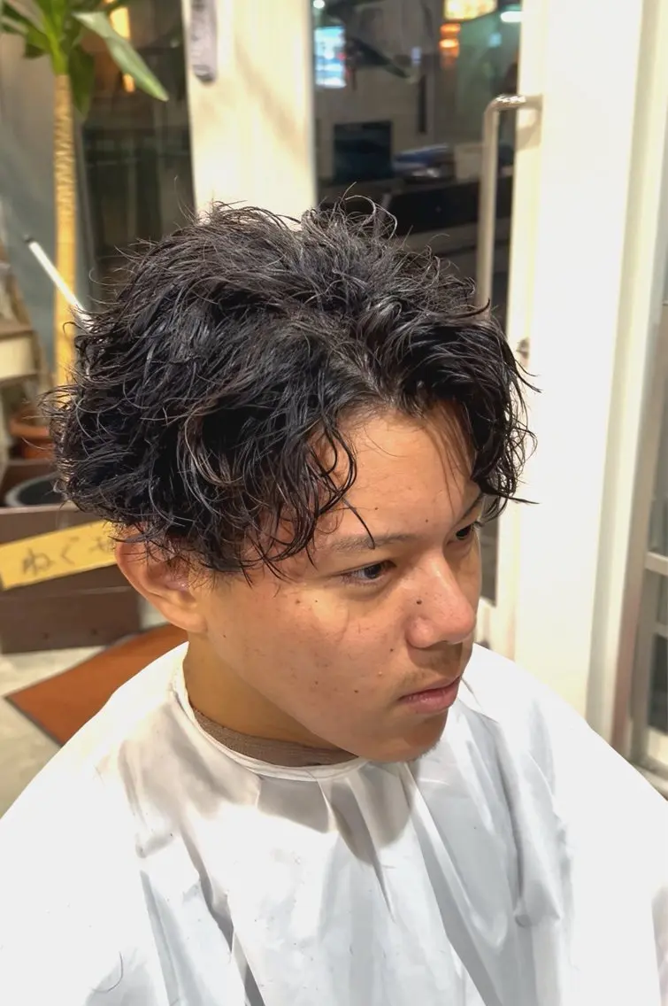 ショート カラー パーマ メンズ キッズ 【横浜メンズ特化】 💥りょうま💥のヘアスタイル