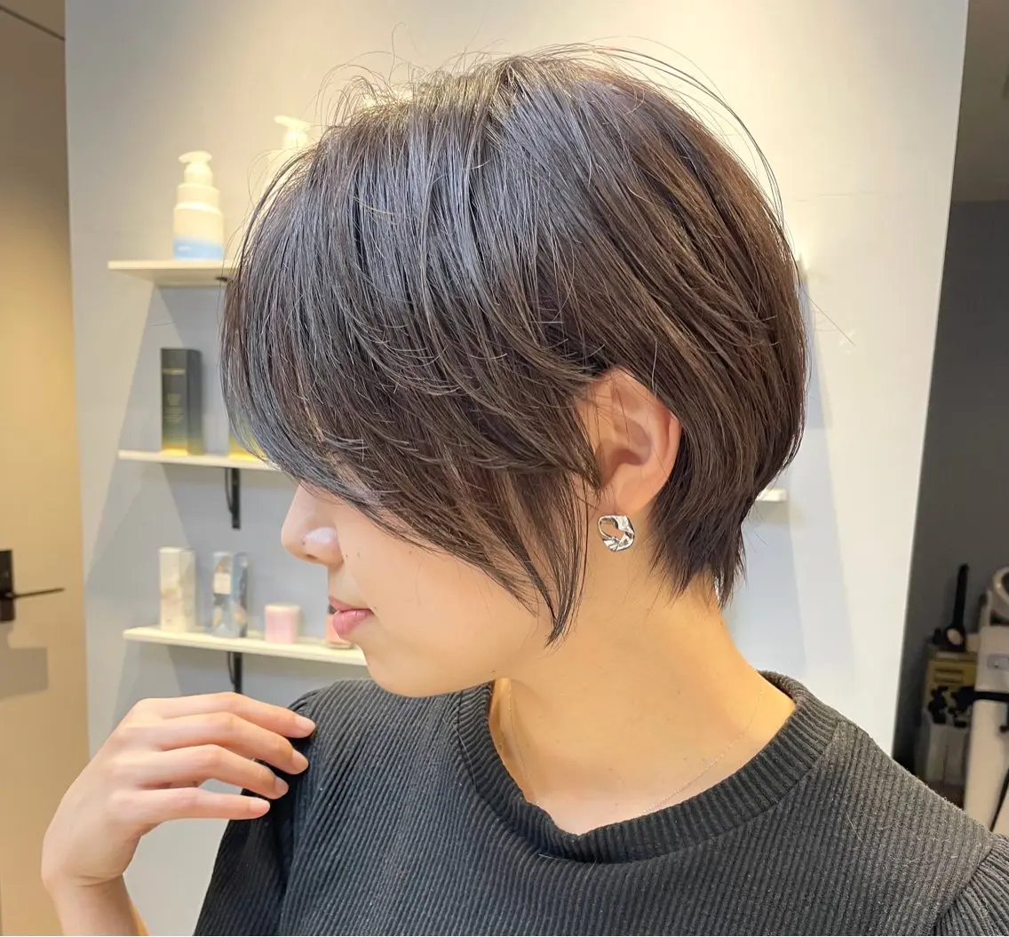 ショート カラー ショートヘア カット ヘッドスパ ショート/似合わせ レイヤー/福岡聖容のヘアスタイル