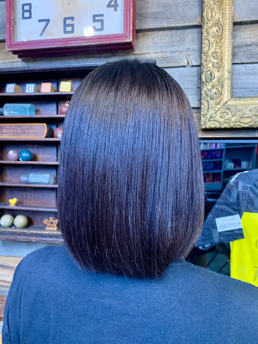 ミディアム ヘアカラー 山士家 慈葉のヘアスタイル