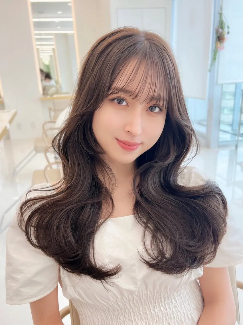 ロング 韓国風ヘア レイヤーカット トリートメント カット MAEUL 【マウル】栄のヘアスタイル