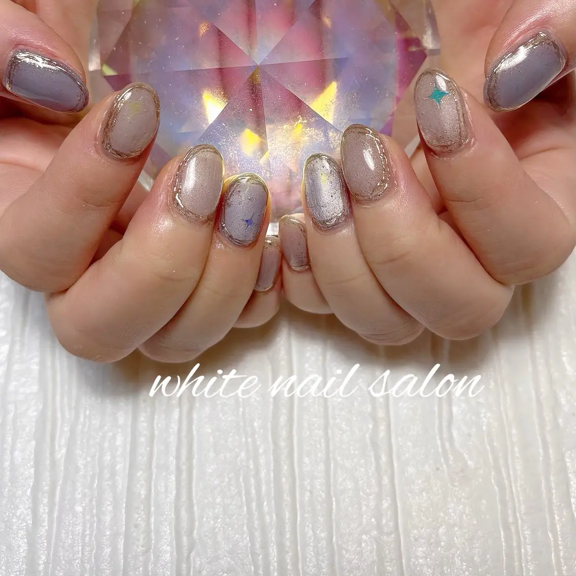 ネイル フットネイル ラメ(グリッター) ハンドネイル white nail salonのネイルデザイン