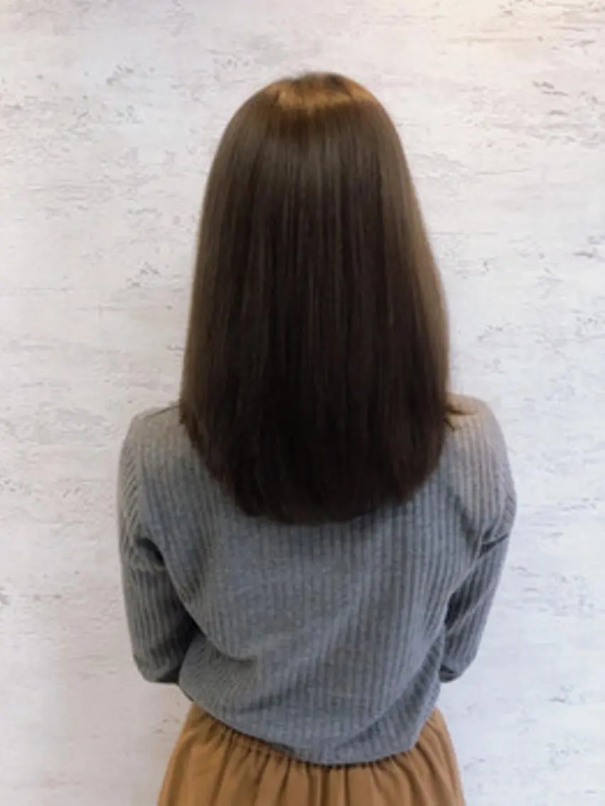 【✨ケア縮毛矯正/毛髪強度85%保持✨】カット+縮毛矯正の写真