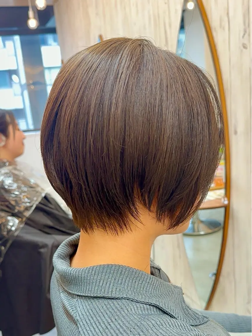 ショート カラー ショートヘア 縮毛矯正 トリートメント カット ヘアカラー 縮毛矯正 トリートメント 巻ける縮毛矯正✨ ボブ/ショートともきのヘアスタイル