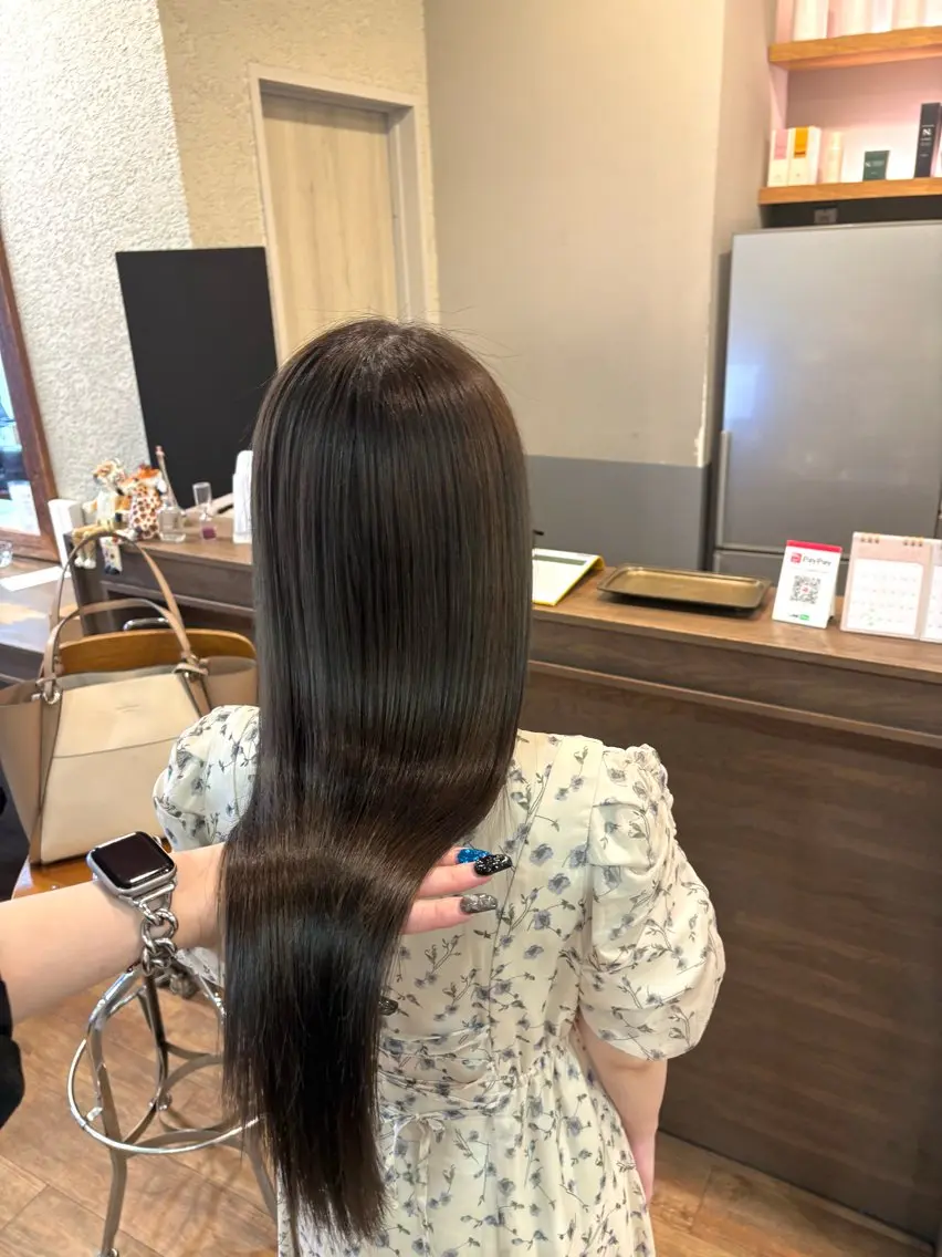 ロング トリートメント あべ ゆうか🪽艶髪のヘアスタイル