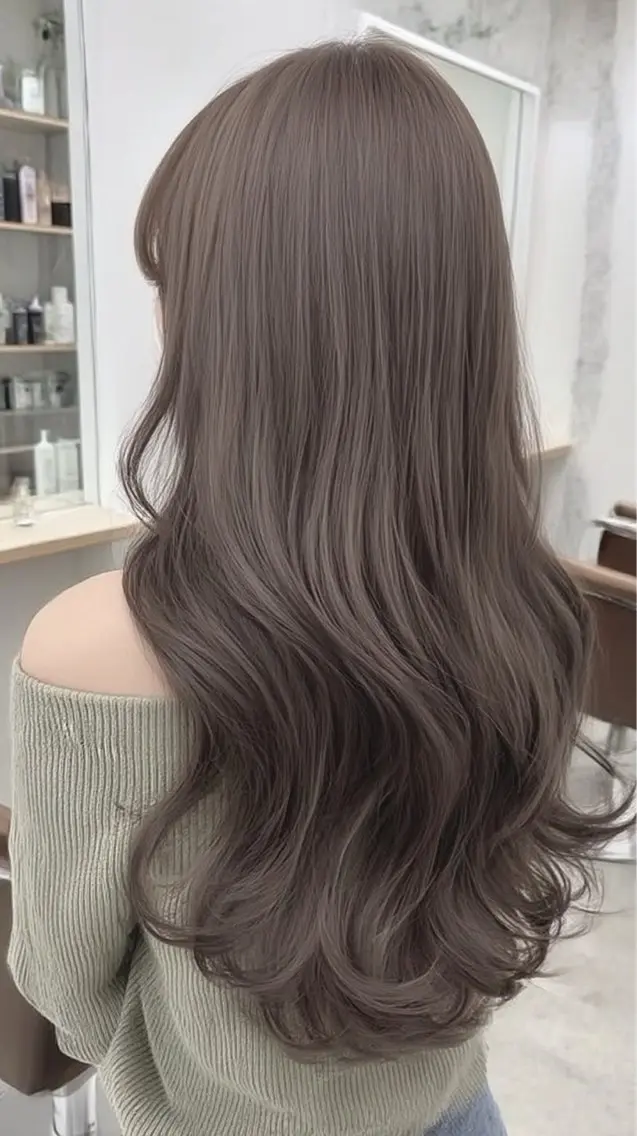 ロング カラー ヘアカラー 縮毛矯正 ハイトーンカラー が絶対可愛い✨泰聖✨のヘアスタイル