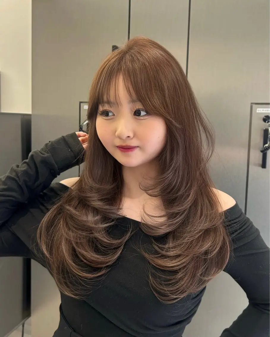 ロング レイヤーカット カット ヘアカラー トリートメント 大人レイヤー/艶美髪 🇺🇸TOMONAのヘアスタイル