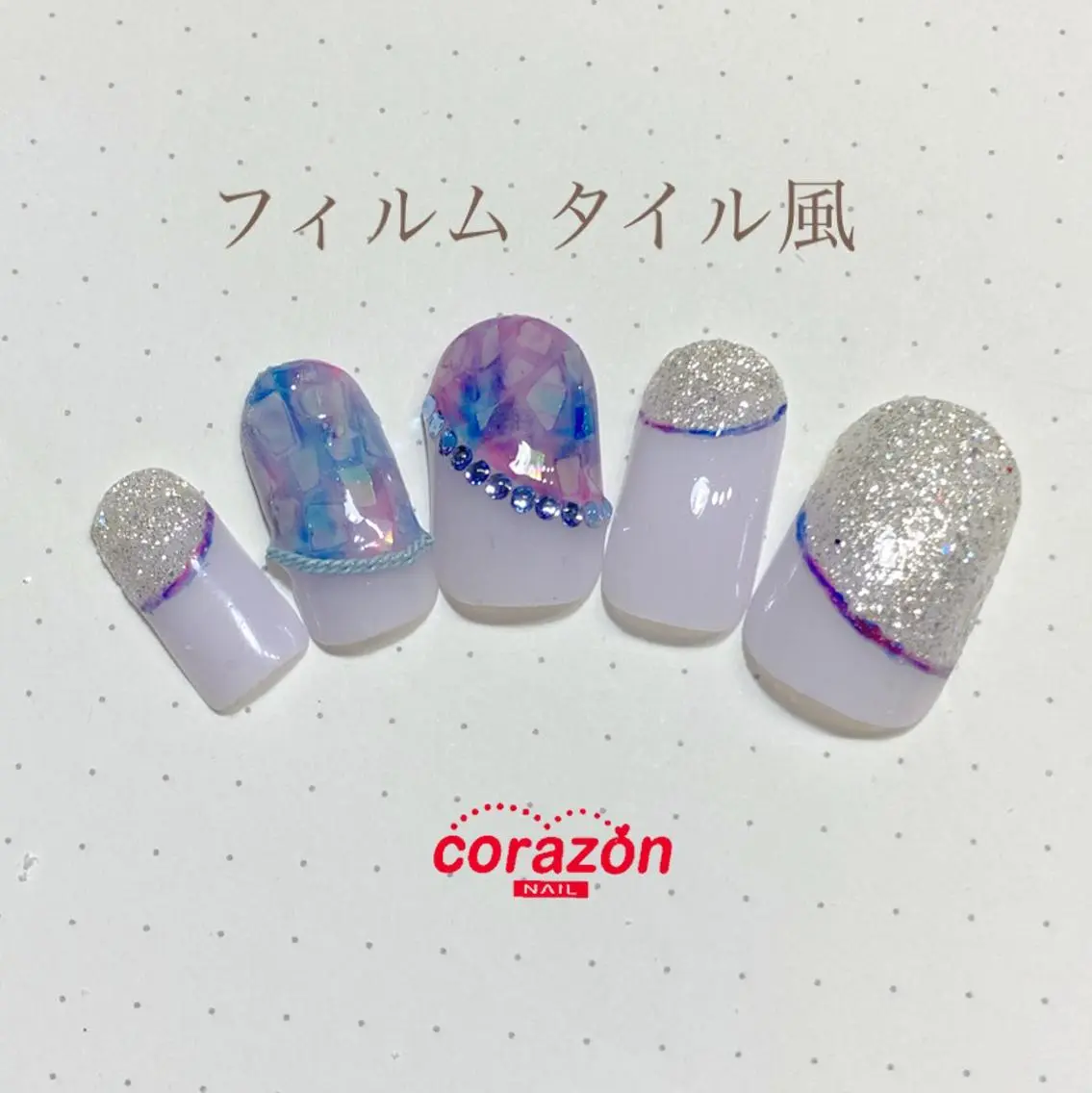ネイル アートネイル ストーンネイル ネイリスト aicoのネイルデザイン