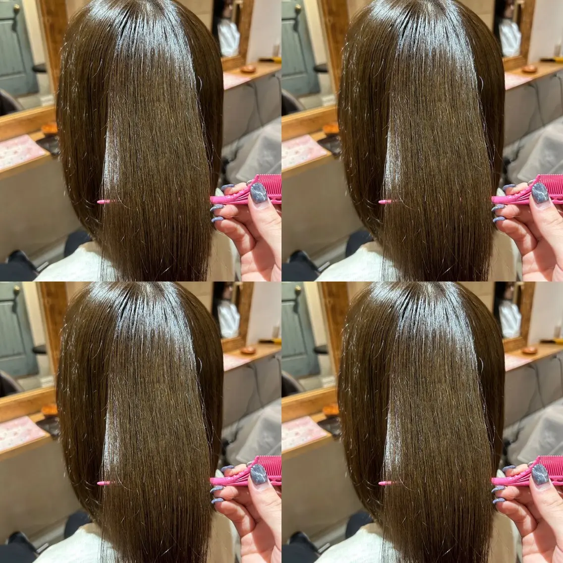 セミロング カラー レイヤーカット/ 縮毛矯正🇰🇷早坂のヘアスタイル