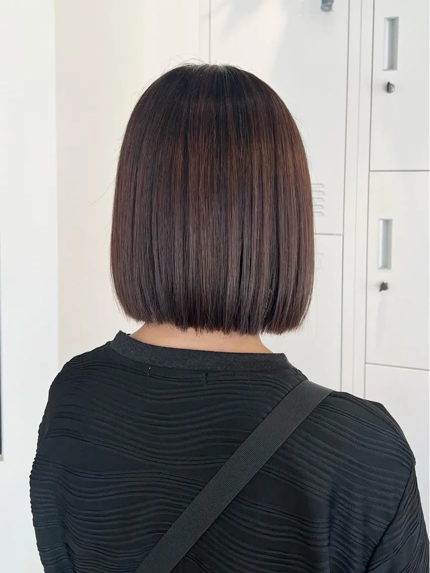 ショート ボブ カット トリートメント 黒阪 なみのヘアスタイル