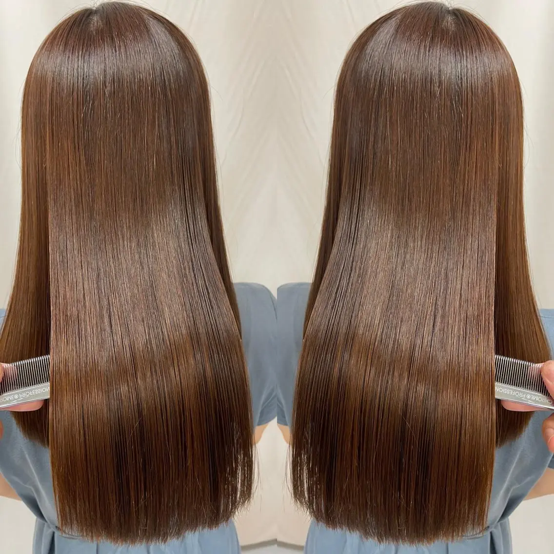ロング パーマ カット 縮毛矯正 トリートメント 髪質改善/縮毛矯正 /レイヤーカット岡部のヘアスタイル