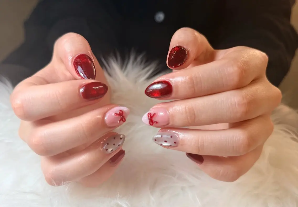 ネイル チークネイル フットネイル フレンチネイル グラデーション 韓国ネイル YUKI NAILのネイルデザイン