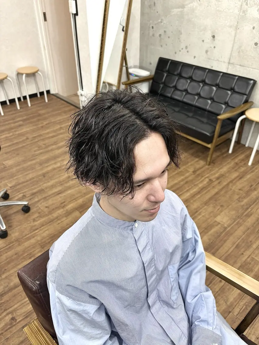 ショート パーマ メンズ カット パーマ 【メンズ特化】 横浜美容師kuのヘアスタイル