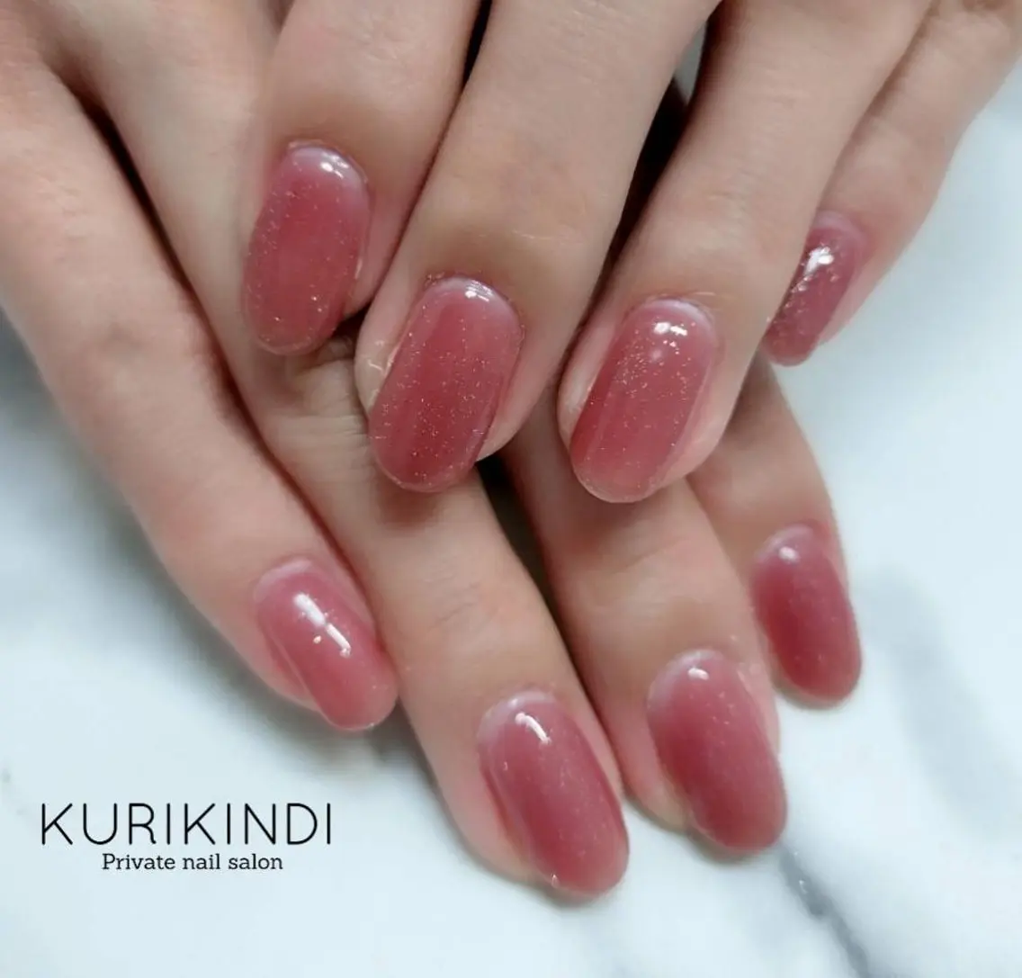 ネイル ピンク ハンドネイル ネイルサロン KURIKINDIのネイルデザイン