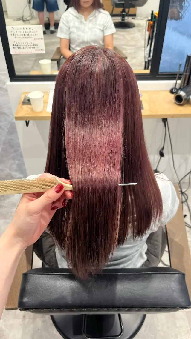 カット 縮毛矯正 recipe la couleurりんかのヘアスタイル