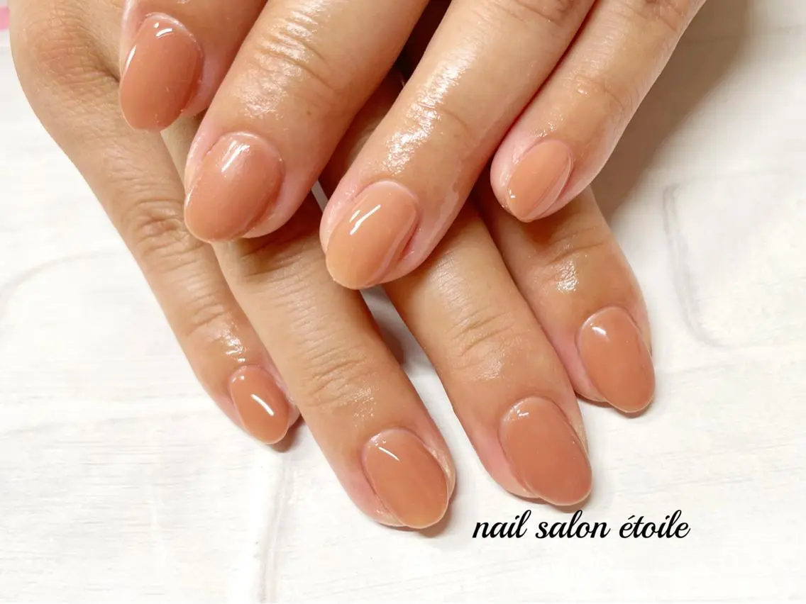 ネイル ジェルネイル オフィスネイル ワンカラーネイル シンプルネイル ハンドネイル nail salon étoileのネイルデザイン