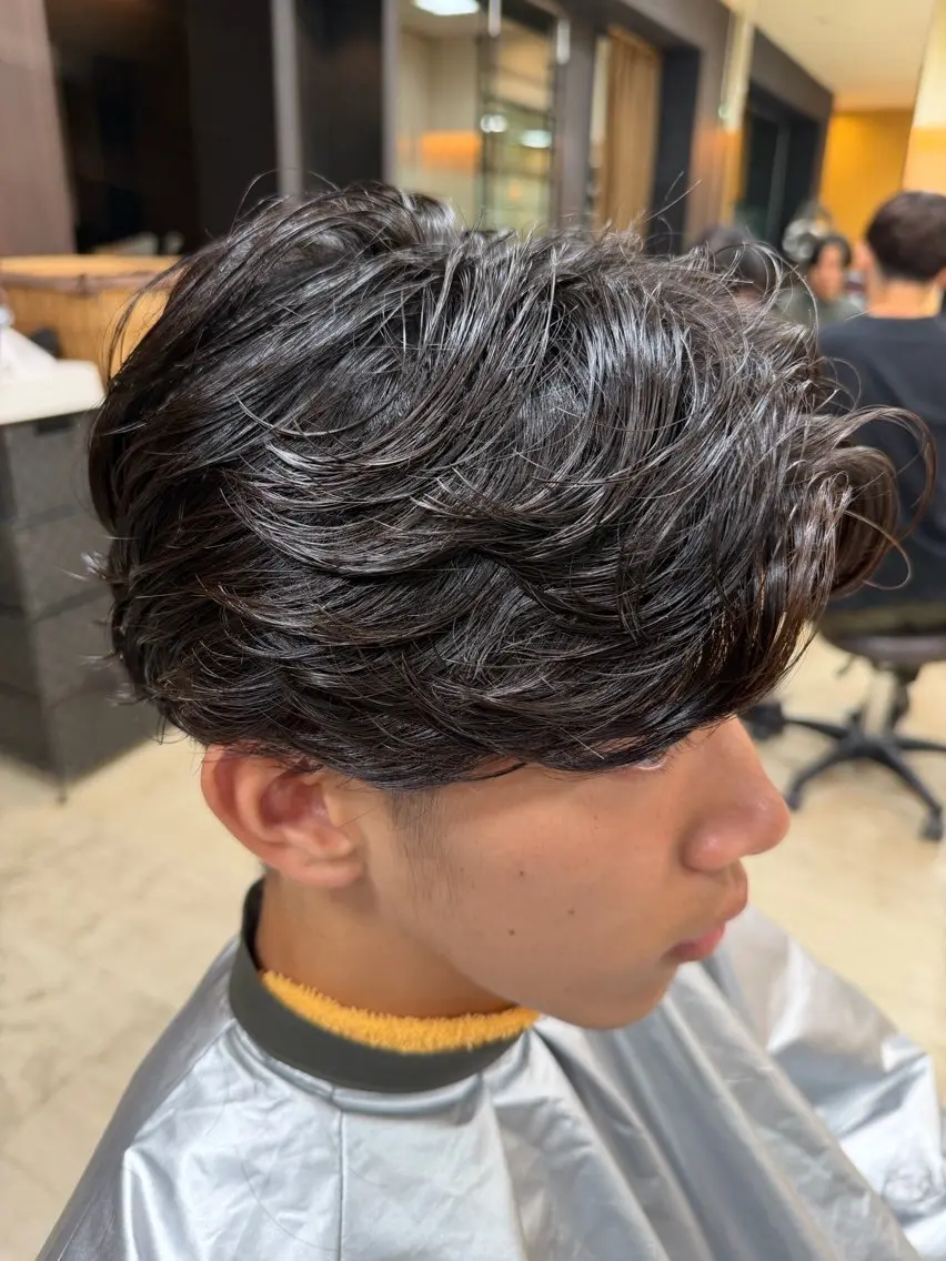 メンズ フェザーパーマ メンズパーマ 澤田 大翔のヘアスタイル