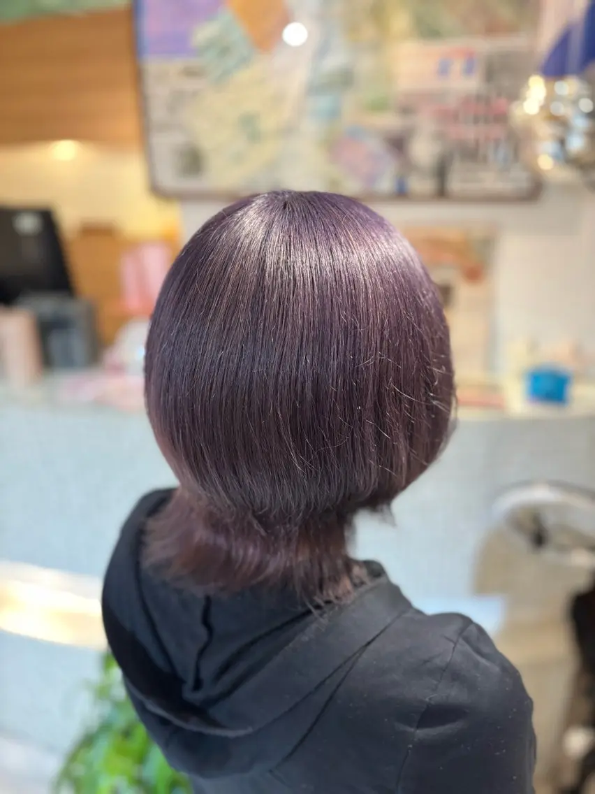 カラー ブリーチカラー/ maru🩵💚のヘアスタイル