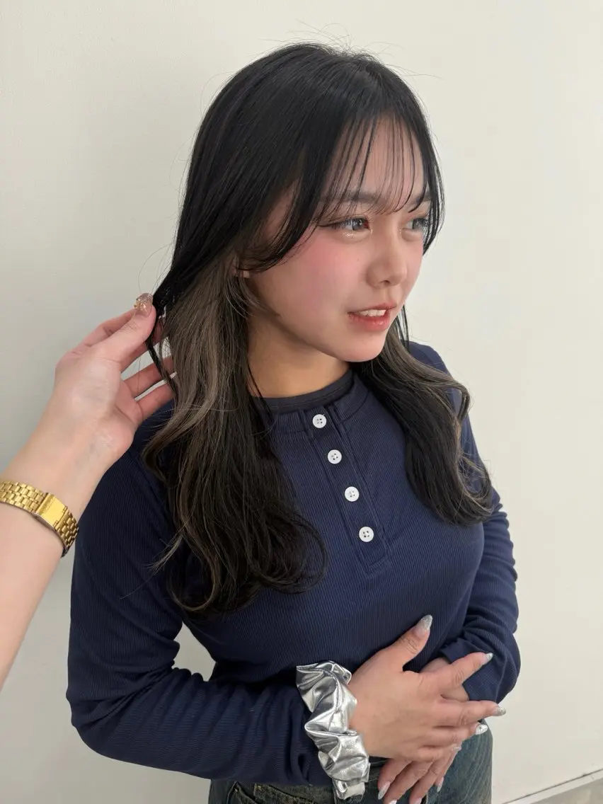 ロング カラー インナーカラー ヘアカラー recipe 黒木 彩那のヘアスタイル