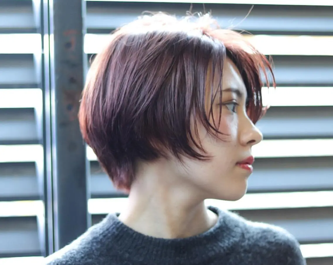 ショート カラー ショート✨ボブ✨代表 新田見美仁のヘアスタイル