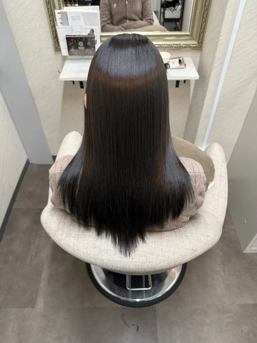 ロング カラー 縮毛矯正 ヘッドスパ 髪質改善/縮毛矯正 アンナ🍊のヘアスタイル