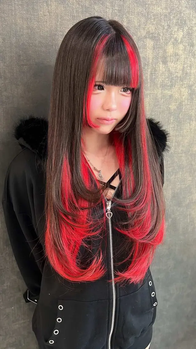 ロング カラー 問屋町のブリーチデザ イン屋さん🌈ゆうまのヘアスタイル