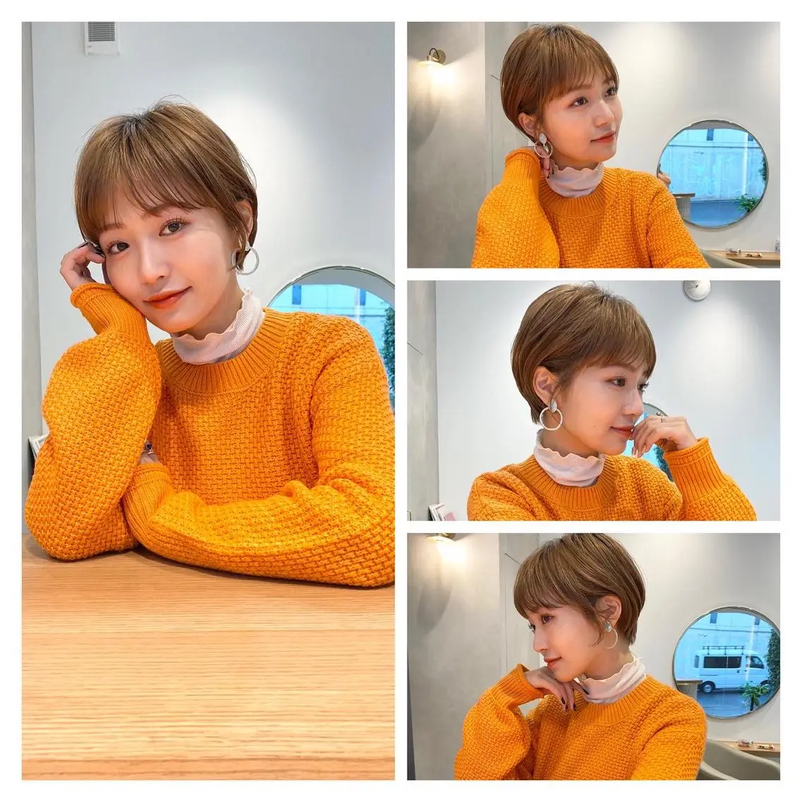 ショート カラー パーマ いしばし なおやのヘアスタイル