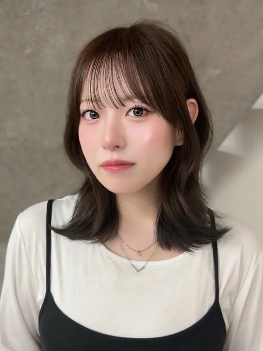 ミディアム カラー ヘアカラー 小野寺 彩圭のヘアスタイル