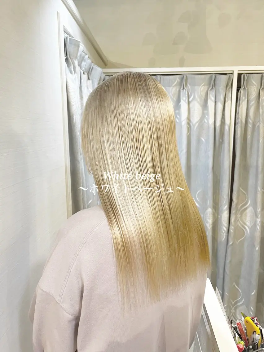 ロング カラー ブリーチ ハイトーンカラー 髪質改善 トリートメント ヘアカラー カラー職人 なかもと たつひろのヘアスタイル