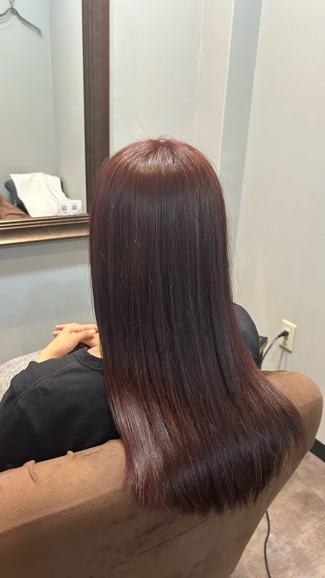 ロング カラー ラベンダーカラー ピンクカラー トリートメント カット ヘアカラー トリートメント HONAMI ໒꒱· ゚のヘアスタイル