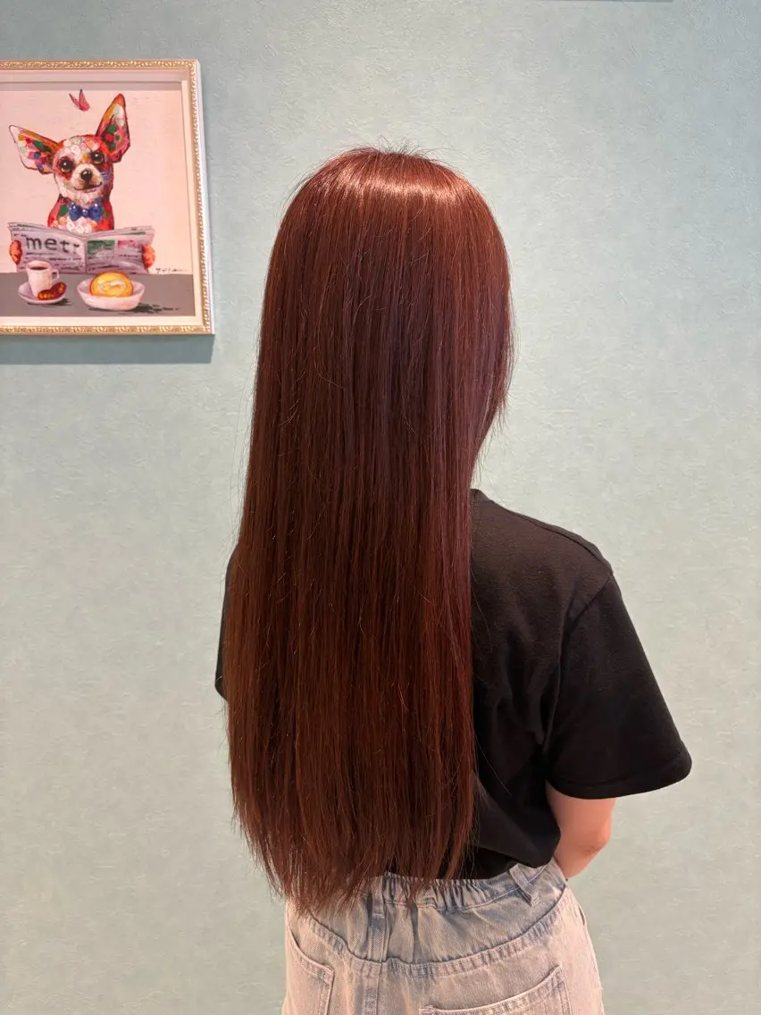 ダブルカラー（ブリーチ込み）＋水素トリートメントの写真