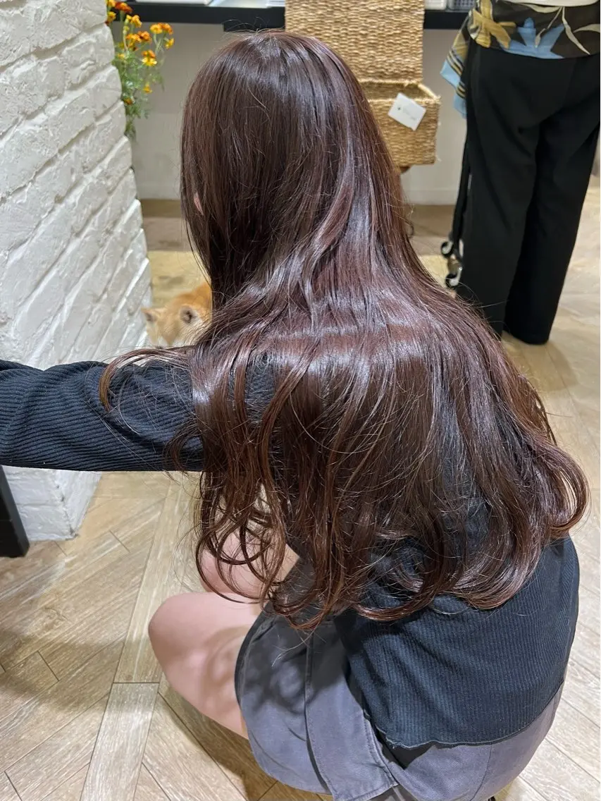 ロング 似合わせレイヤー ＆縮毛矯正のヘアスタイル