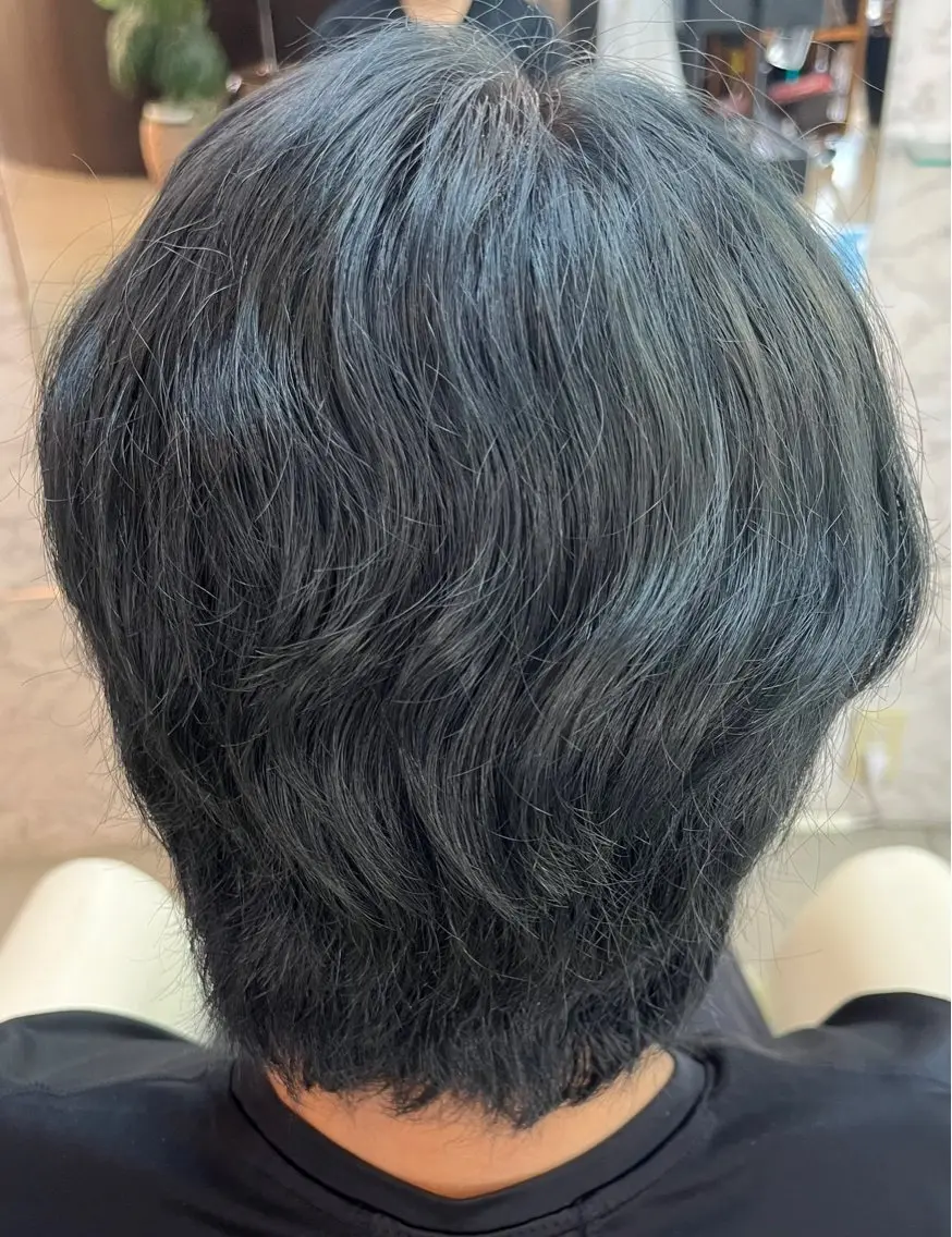 ミディアム カラー メンズ カット 熊谷 拓海のヘアスタイル