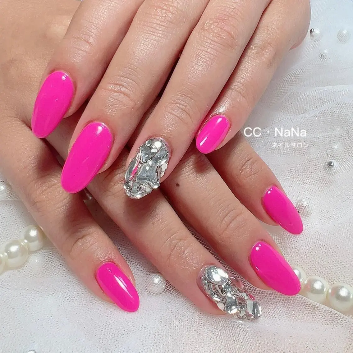 ネイル ワンカラーネイル ハンドネイル 💎CC・NaNa 韓国風ネイル🌙Cのネイルデザイン