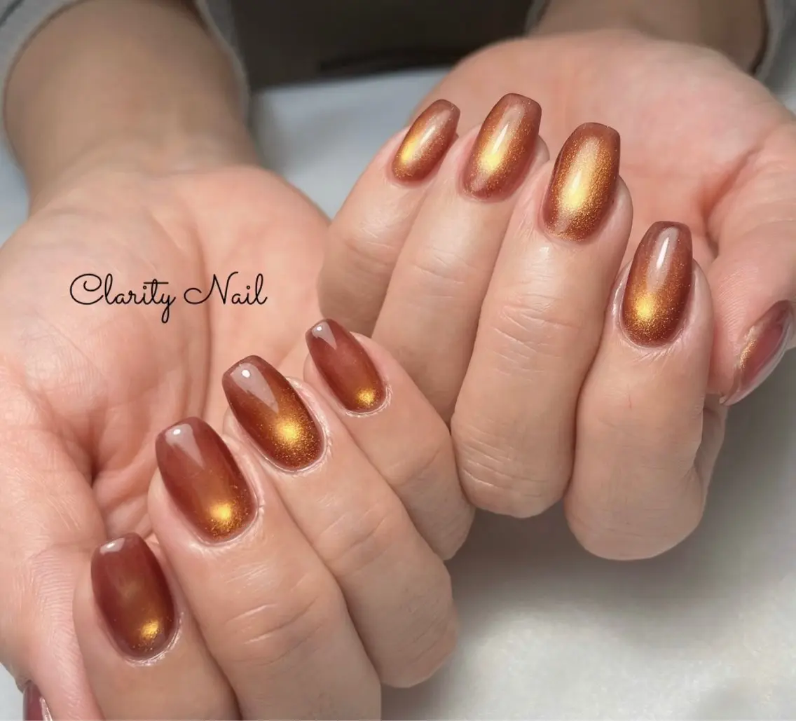 ネイル マグネットネイル ワンカラーネイル ハンドネイル Clarity Nailのネイルデザイン