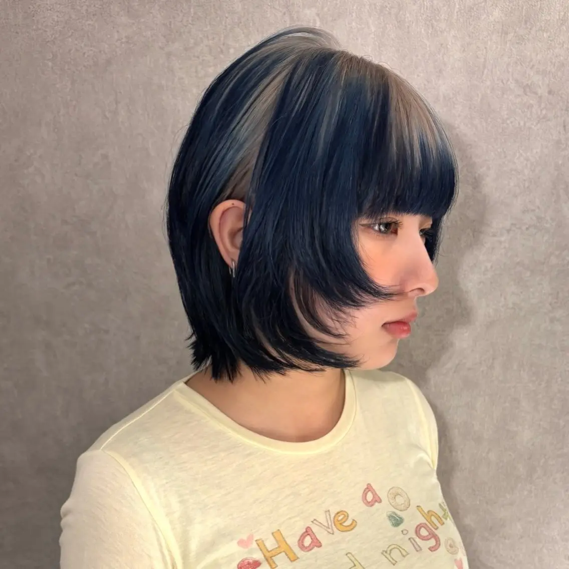 カラー デザインカラー ハイトーンカラー ボブ ヘアカラー YUI/ ハイトーン デザインカラーのヘアスタイル