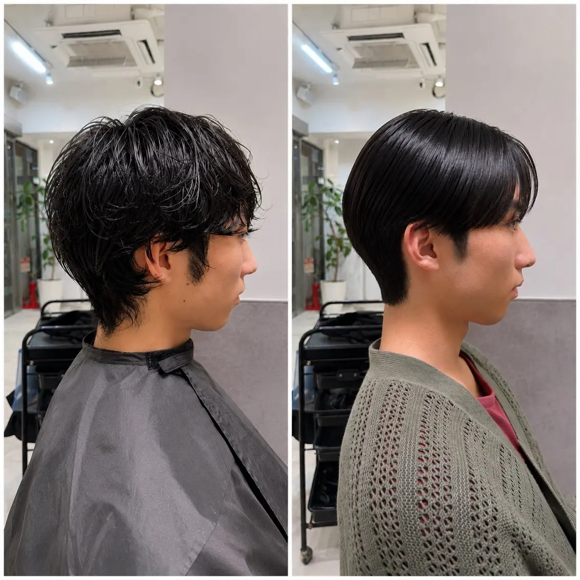 ショート メンズ センターパート 縮毛矯正 カット 縮毛矯正 【センターパート】 大竹 龍之介のヘアスタイル