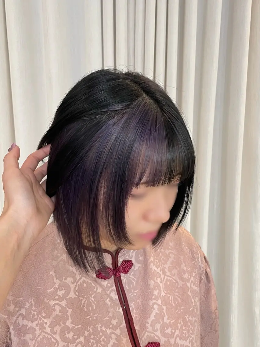 ミディアム カット ヘアカラー トリートメント 安井まゆ _Box mico.のヘアスタイル