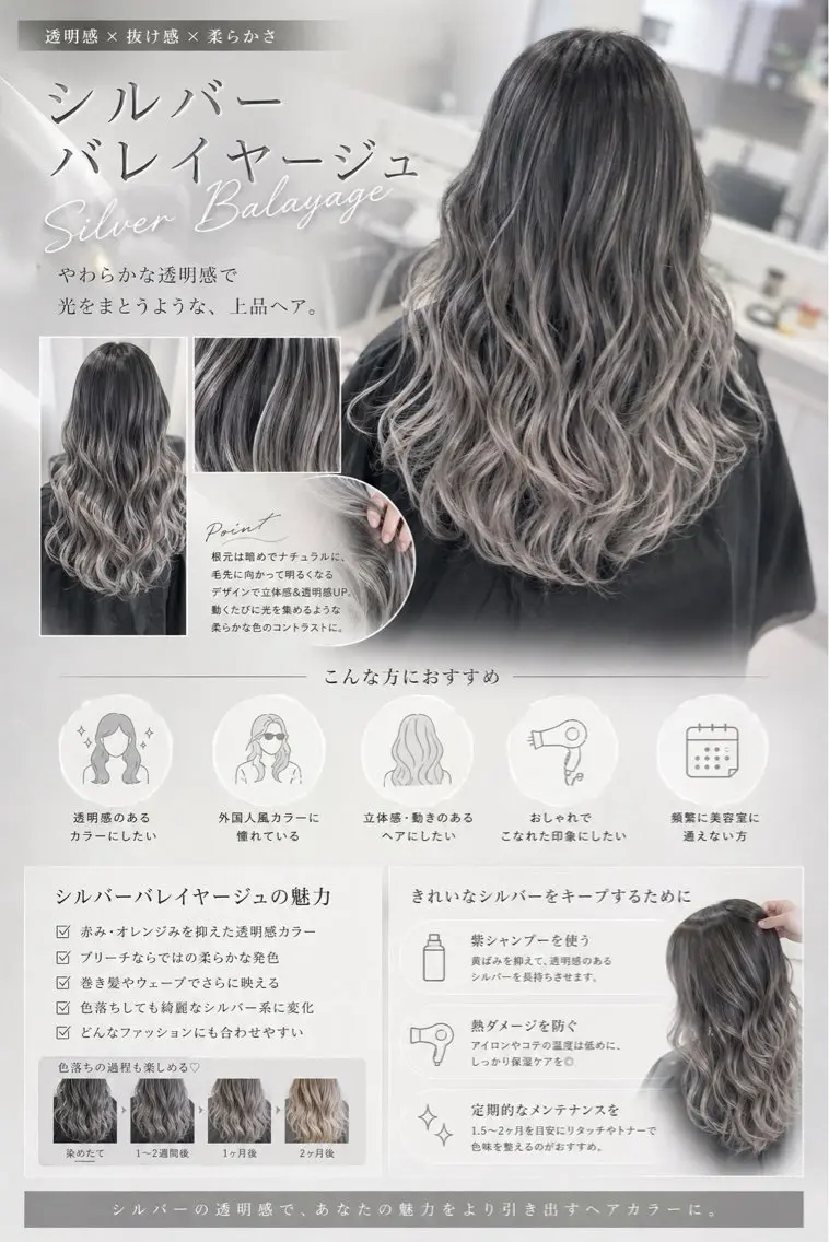 セミロング 外国人風カラー ハイライト レイヤーカット ヘアカラー トリートメント ⚜️バレイヤージュの 小池柚葉⚜️のヘアスタイル