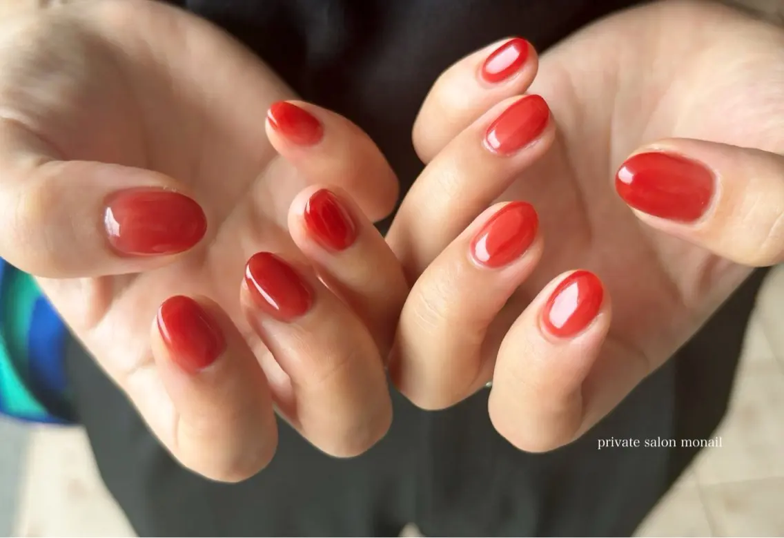 ネイル ワンカラーネイル ハンドネイル nail salon monailのネイルデザイン