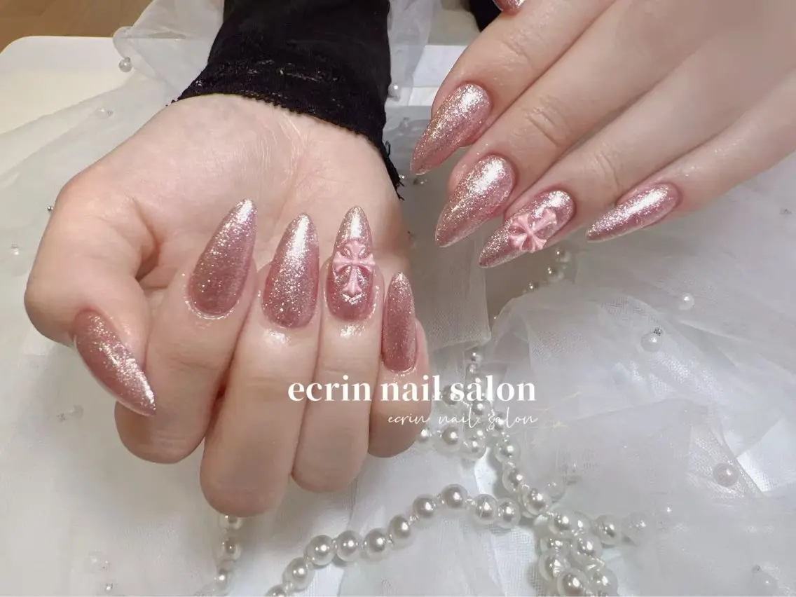 ネイル キラキラネイル マグネットネイル マグネットワンカラー ワンカラーネイル ネイルチップ ハンドネイル ハンドケア ecrin nail 錦糸町(るい)のネイルデザイン