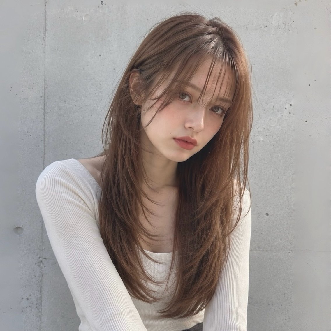ロング ロングレイヤー 顔まわりレイヤー 韓国風ヘア レイヤーカット ロング カット ヘアカラー トリートメント 《期間限定価格》 ロングレイヤー✂️のヘアスタイル