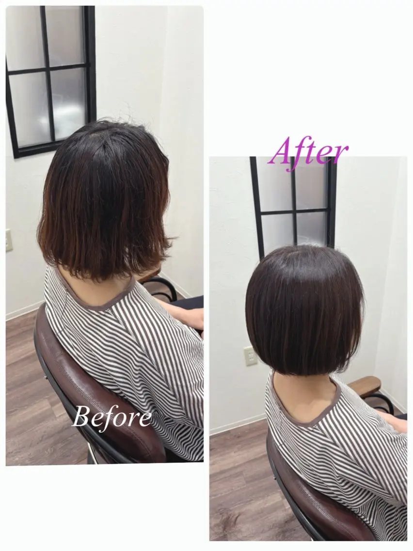 ショート ボブ カット ヘアカラー 石井 達也のヘアスタイル