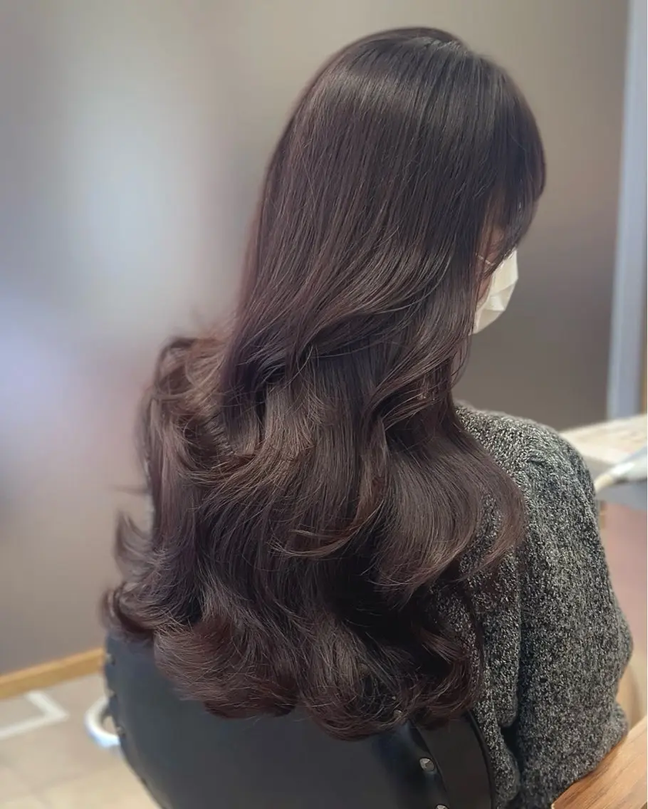 ロング カラー ブラウンカラー ラベンダーカラー ヘアカラー 大阪梅田/ 楽人(らくと)のヘアスタイル