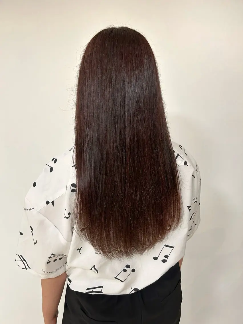 ロング カラー ブラウンカラー ピンクカラー ピンクブラウン 山本 純大のヘアスタイル