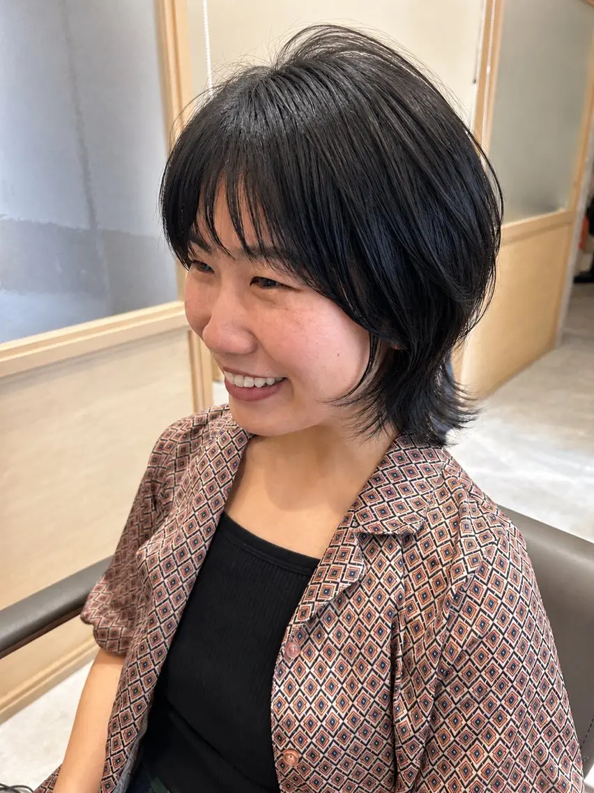 ショート ボブ 髪質改善 ショートヘア ウルフカット カット トリートメント ヘッドスパ 久木原 ゆりのヘアスタイル