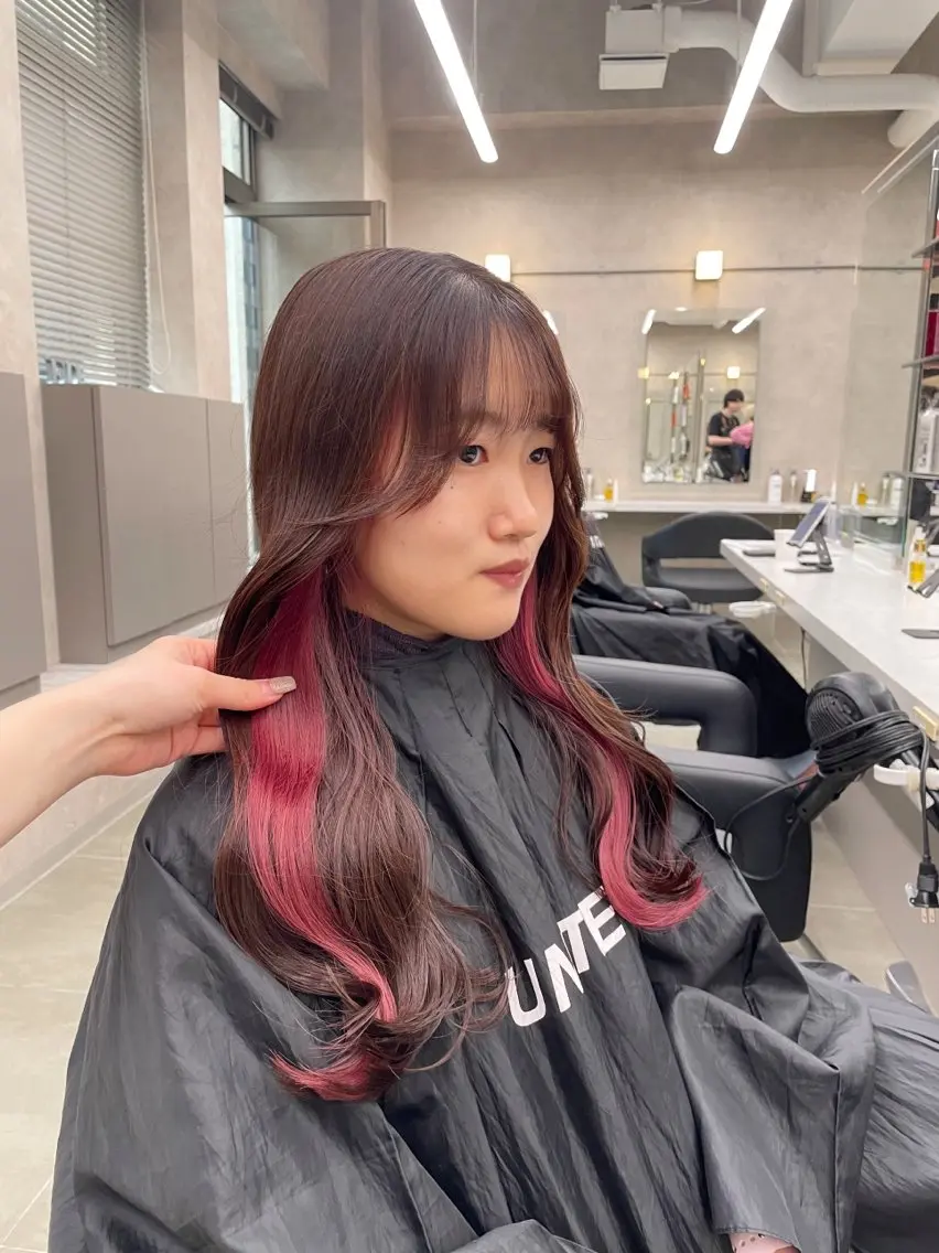 ロング カラー ヘアアレンジ ヘアカラー トリートメント ヘアセット 💗横浜美容室 💗HARUNAのヘアスタイル
