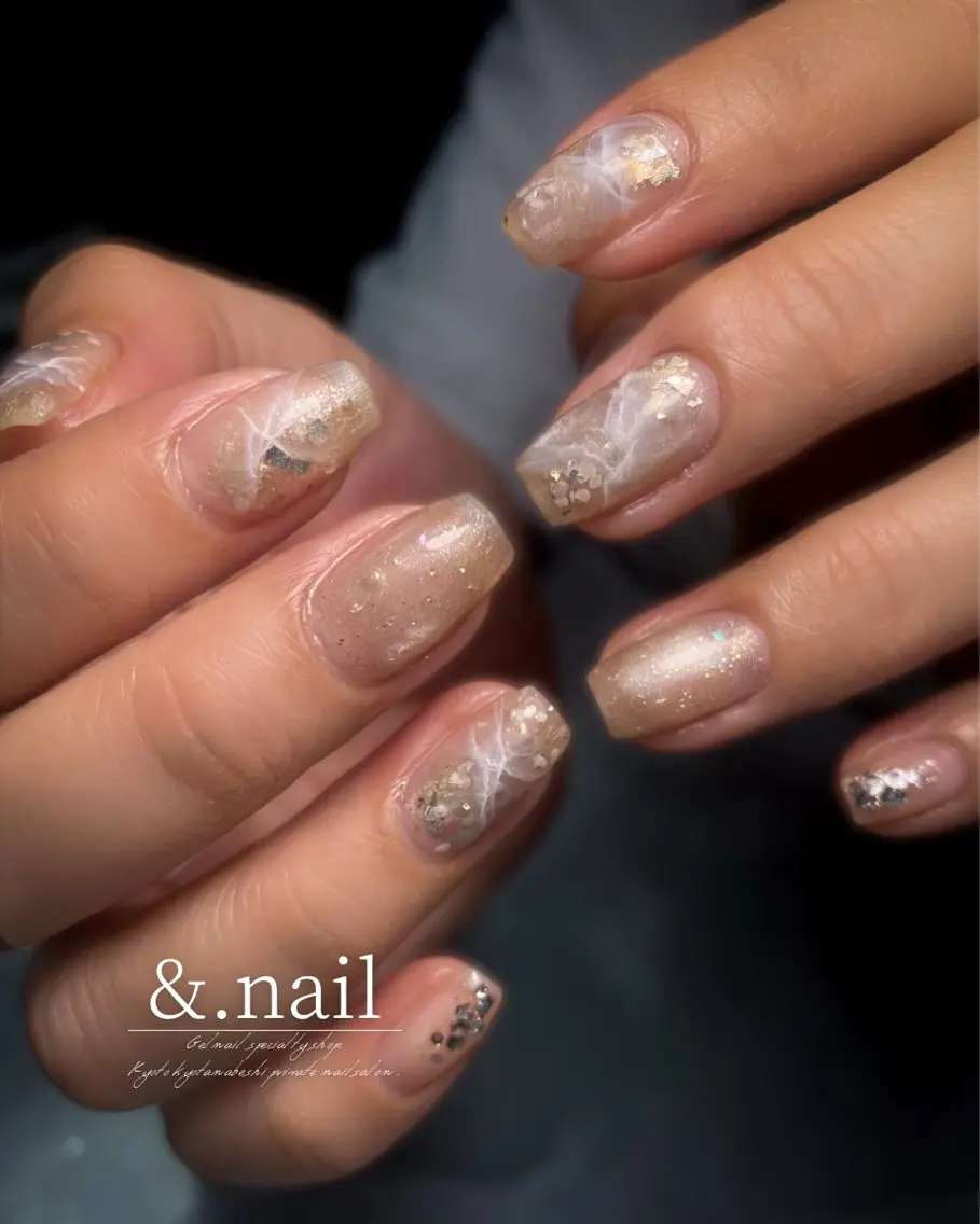 ネイル ハンドネイル &.nail/ ニュアンス/持込み可のネイルデザイン