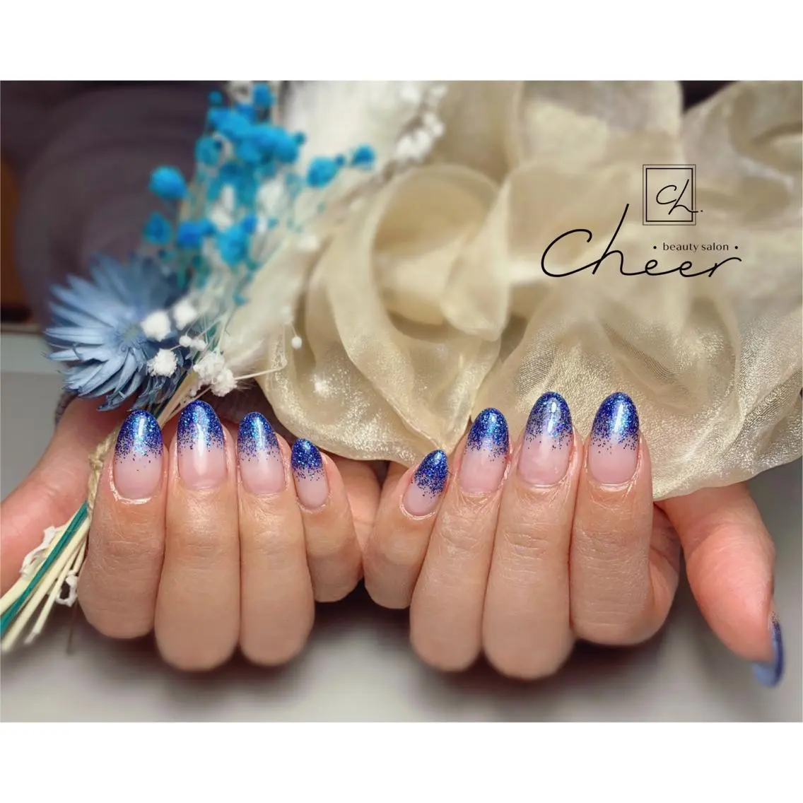 ネイル グラデーション ラメ(グリッター) ラメグラデーション beauty salonCheerのネイルデザイン