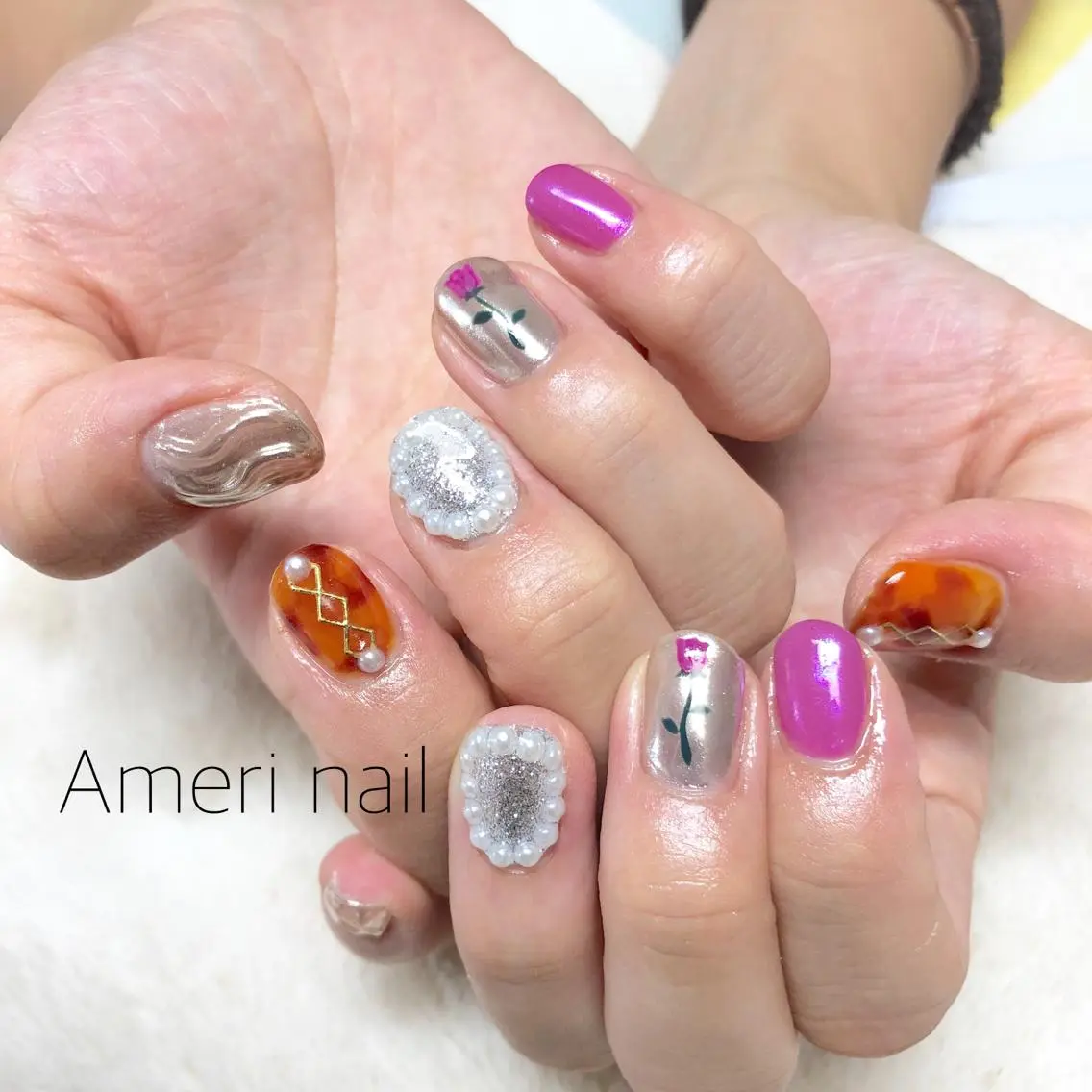 ネイル ハンドネイル Ameri nail /UKIのネイルデザイン
