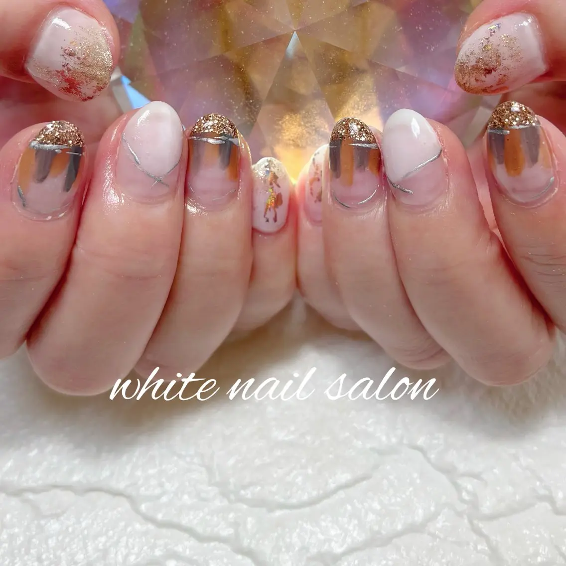 ネイル フットネイル ハンドネイル white nail salonのネイルデザイン